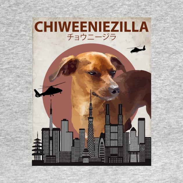 Chiweeniezilla - Chiweenie Chihuahua Dachshund  Dog Giant Monster by Animalzilla